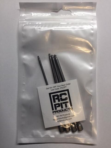Metric Speed Tip Hex Ball Drivers RC Power Tip Set (4) 1.5/ 2.0/2.5/3.0mm 100mmL